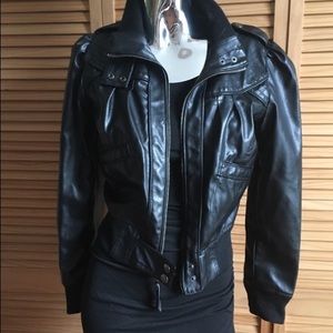 Miley Cyrus Vegan Leather Bomber